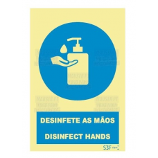 Desinfecte as mãos